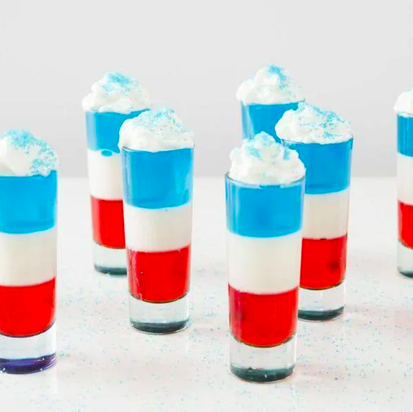 Red White and Blue Jello Shots